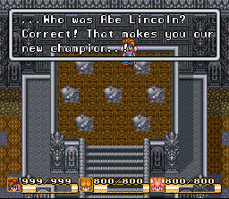 …Who was Abe Lincoln? Correct! That makes you our new champion..!